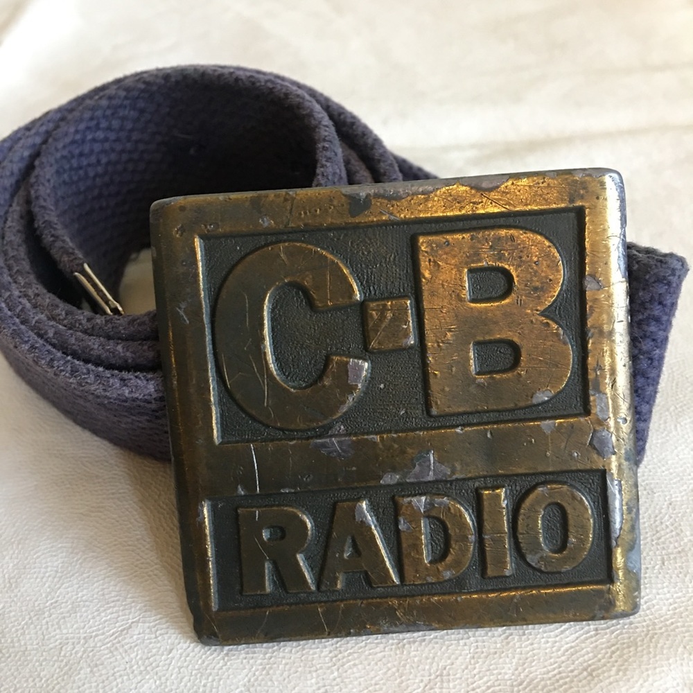 Vintage CB radio belt buckle